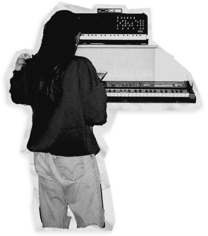 A musician in the studio